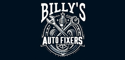 Billy's-Auto-Fixers-Logo-1600 app branding design graphic design illustration logo logos typography ui vector