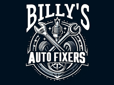 Billy's-Auto-Fixers-Logo-1600 app branding design graphic design illustration logo logos typography ui vector