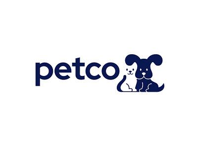 Petco. My redesign brand branding cat design dog elegant graphic design illustration logo logo design logo designer logodesign logodesigner logotype modern negative space negativespace pet petco pets