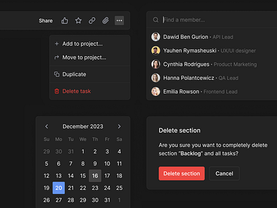 Form elements [dark UI] clean components dark dark ui design system figma form ui