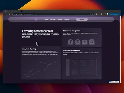 TrendWave services section - Webflow exploration animations design landing page lottie micro interactions ui website design