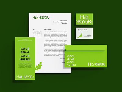 HIO Sayur Vegetable Brand - Logo and Brand Identity Design branding flat graphic design logo vegetable wordmark
