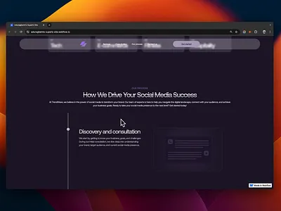 TrendWave process section - Webflow exploration animation design landing page micro interactions ui web design
