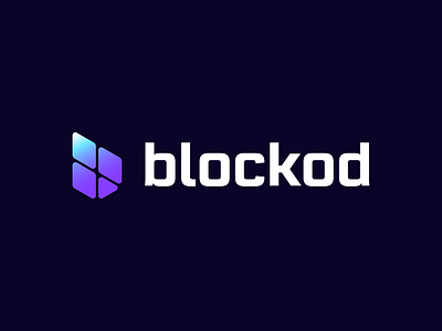 Blockod | Logo design 3d logo b letter logo blockchain branding branding and identity crypto logo cube logo gradient logo identity identity branding logo design logo design branding logotype saas logo unused logo web3 logo