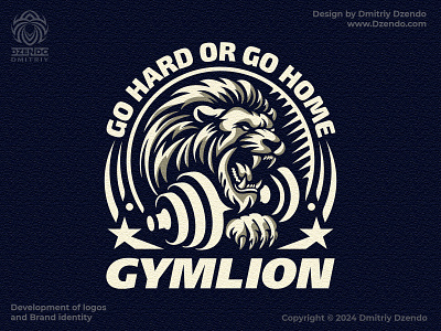 GYMLION bodybuilding branding clothing logo dumbbells fitness gym lion logo logo designer personal trainer brand