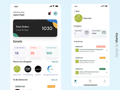 Order Tracking App By Mamta Pedamkar On Dribbble
