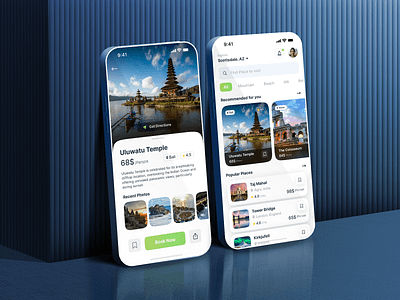 Travel App adventure app app design clean explore journey mobile app tourism tourism app travel travel app traveling trip ui uiux design ux vacation