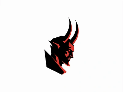 Geometric Devil Logo branding demon design devil emblem evil geometric hell horns icon identity illustration logo lucifer man mark satan sports symbol vector