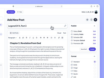 slothUI - World's Laziest Design System - WYSIWYG Post Editor UI blog editor clean content editor dashboard dashboard design dashboard ui design system figma minimal modern post editor post editor ui slothui soft text editor ui ui design ui kit wysiwyg editor wysiwyg editor ui