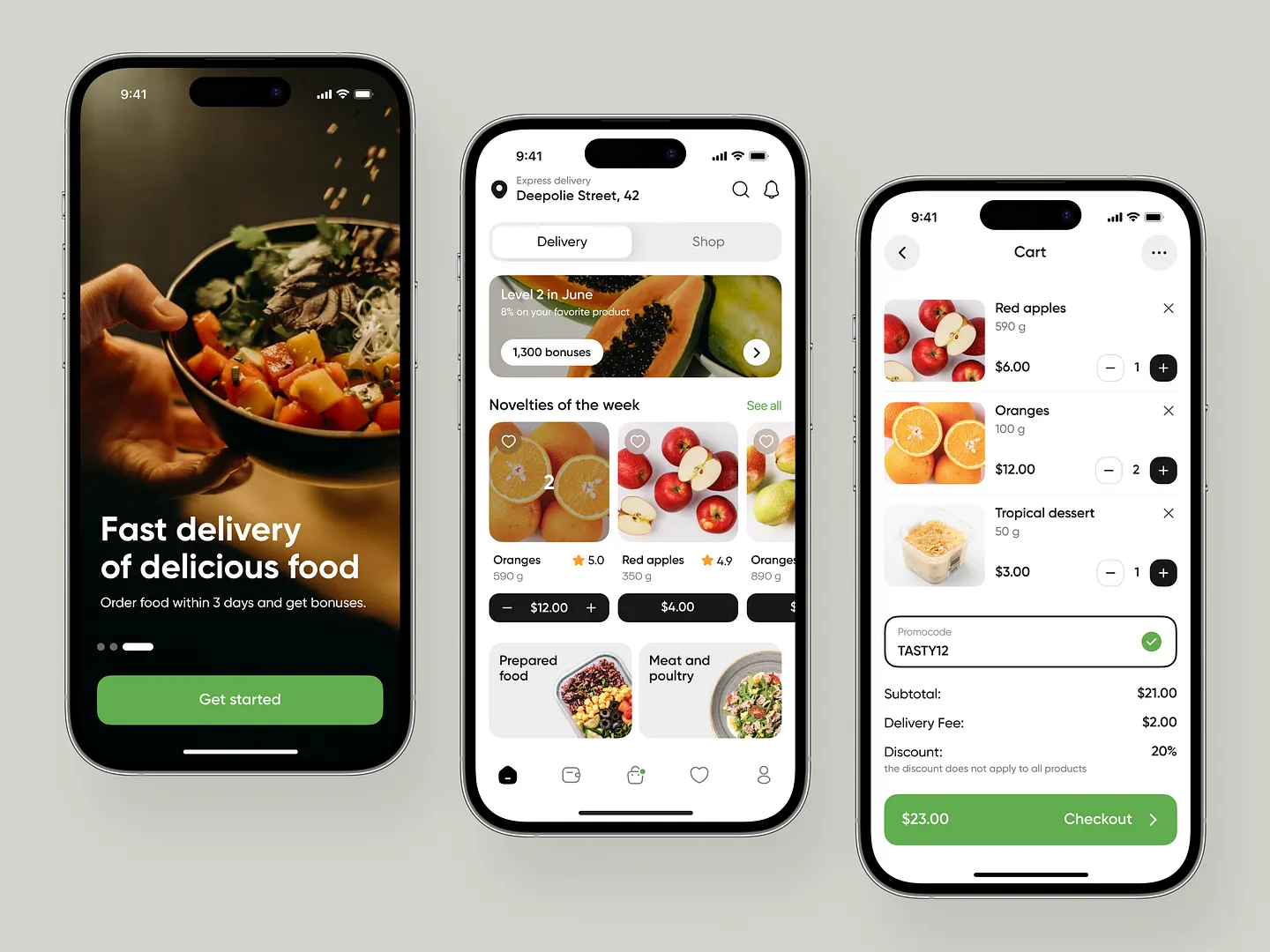 Streamlined Grocery Delivery App for Fresh Food