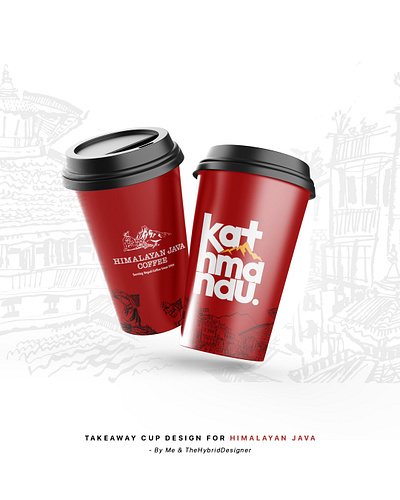 Takeaway Cup Design in Red takeaway cup coffee design