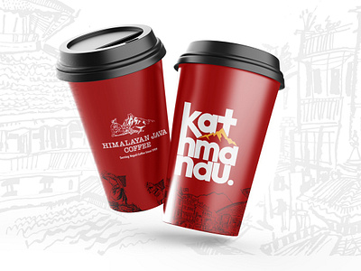 Takeaway Cup Design in Red takeaway cup coffee design