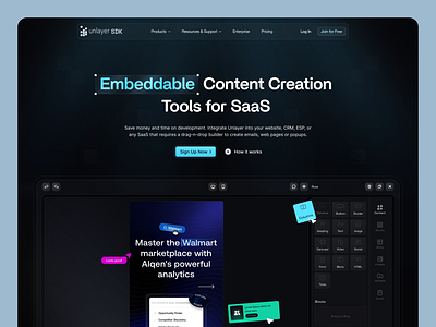 SAAS Website Design ai ai website dark theme figma landing page saas saas website ui web design website