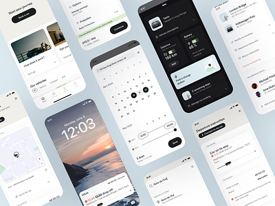 Virtuo - Car Rental App android app art direction booking calendar car car rental delivery ios key live activity rental search tracking ui user flow user research ux