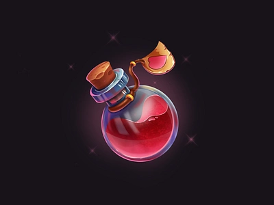 Love potion 2d illustration adobe photoshop art concept art game art illustration love potion mobile game art potion props slot game