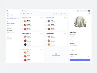 Fabrico clean design das dashboard light theme ui