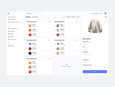 Fabrico clean design das dashboard light theme ui