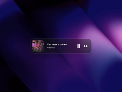 Music Player Widget app clean design illustration ios minimal mobile motion music player ui ux widget