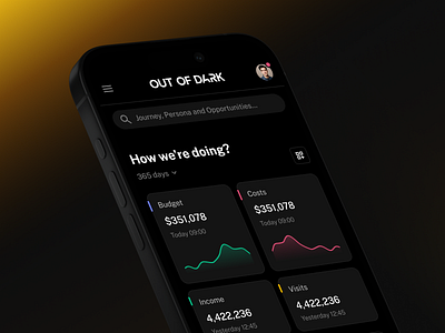 Out of Dark - Mobile app design interface mobile app product design ui