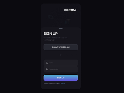 Sign in - Sign up 3d animation branding design mobile motion graphics ui ux