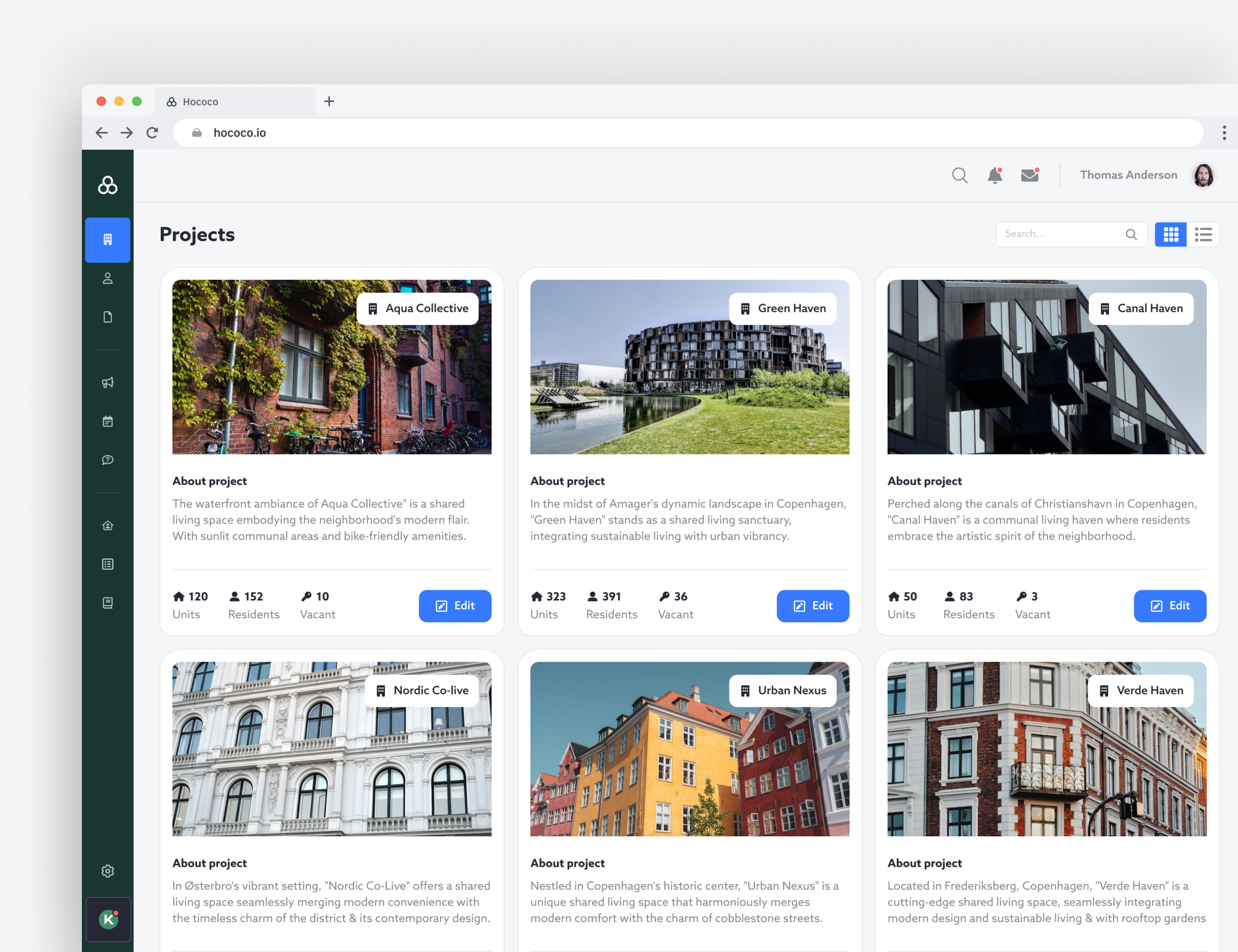 #017 card dashboard digital product management minimal product design real estate side bar ui user interface