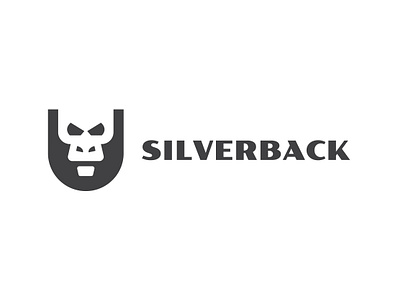 Silverback Logo animal ape branding design exclusive face frame front gorilla guard guardian head illustration logo monkey sale secure security shield silverback