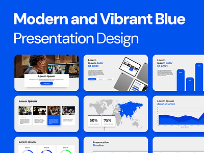 Minimalist Blue Presentation slide template