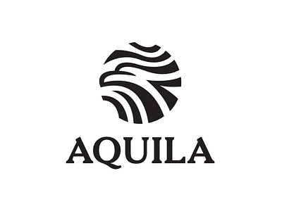 Aquila Logo air animal aquila bird black branding circle design eagle exclusive falcon fly hawk line logo modern sale stylish wave wild