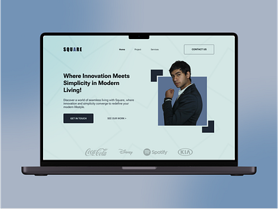 SQUARE - Web Landing Page desktop landing page laptop ui ui design ux ux design web app web design website design