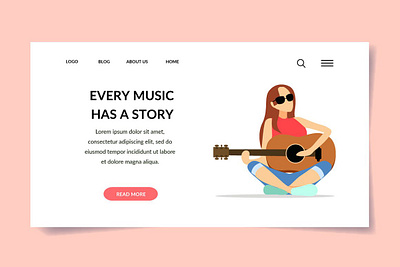 Music - Banner & Landing Page landing page music music banner landing page template web web template website