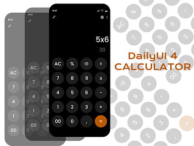 simple calculator ui dailyui4 dailyui4 ui