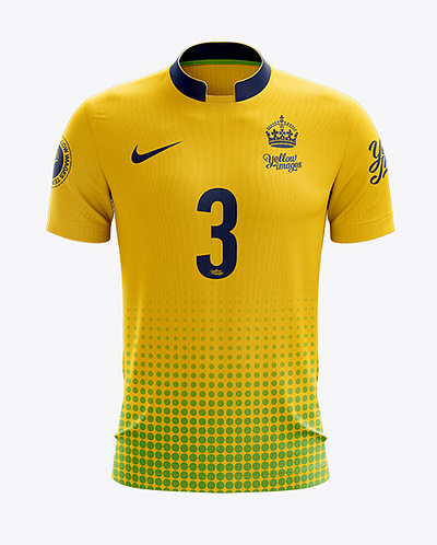 Free Download PSD Soccer T-Shirt Mockup - Front View branding mockup free mockup psd free mockup template