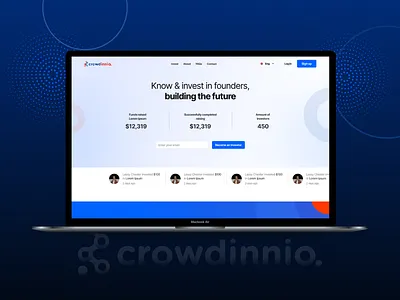 Crowdinnio design inspration desktop design saas ui