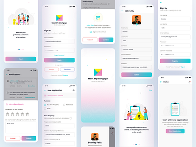 Meet My Mortgage - Mobile App app design branding logo mobile app ui vector