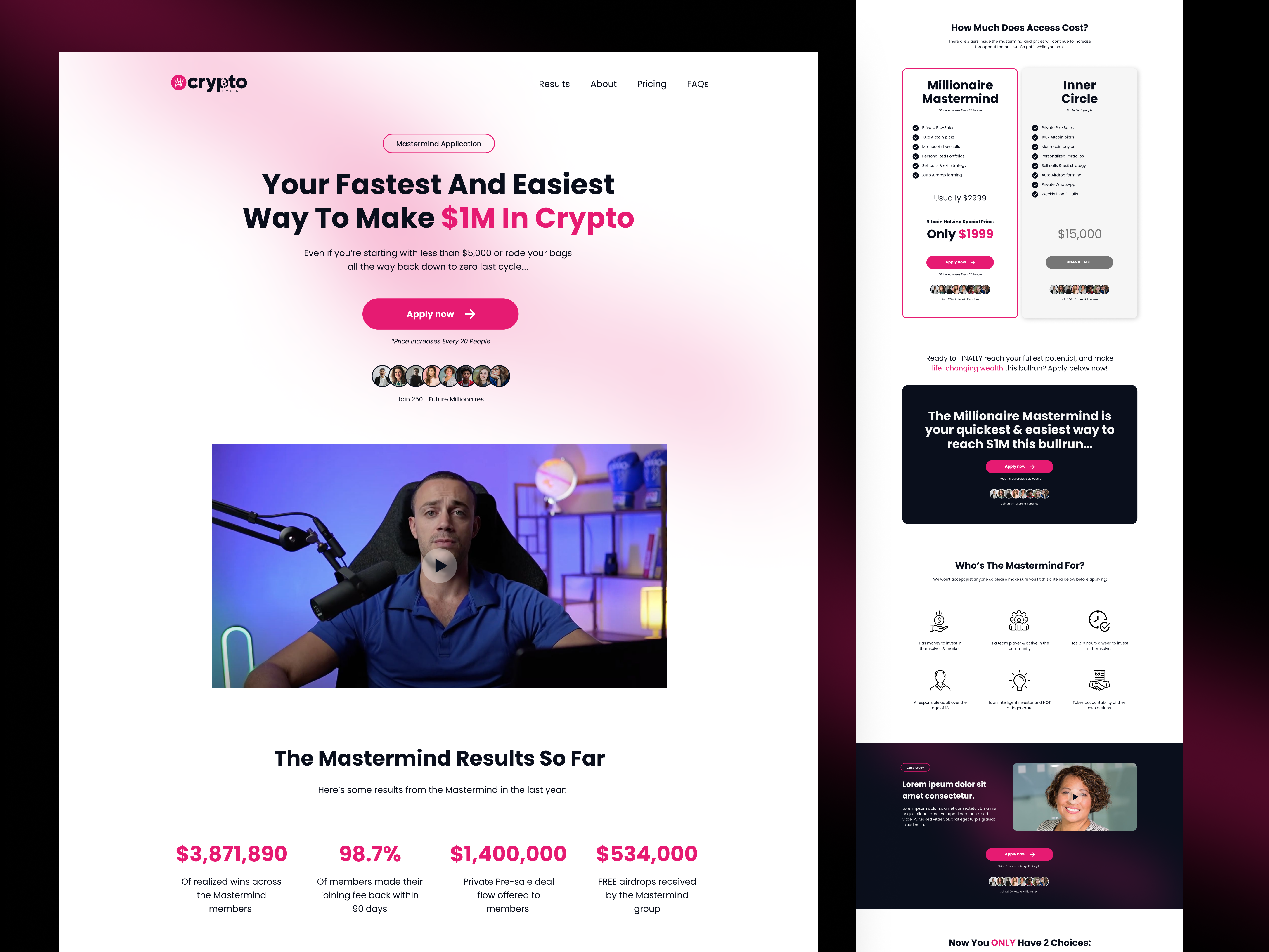 Crypto Mastermind Landing Page By Rangan Mohanta Dibosh On Dribbble