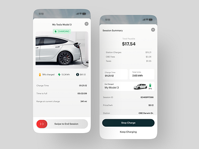 EV Charging Application Design - Electric Car Station Payment app car charger charging design ecommerce ev product design tesla travel trip