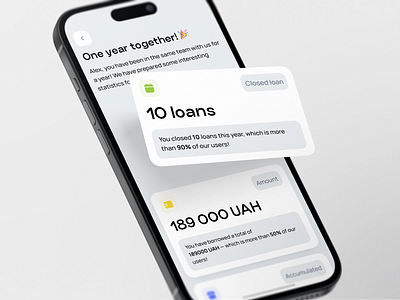 Loan app cards apple finance fintech interface design ios loans ui design ux design
