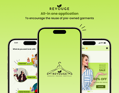 ReVouge - Reduce . Reuse . Recycle app design case study figma mobile app mobile application portfolio revouge ui ui design ux ux design