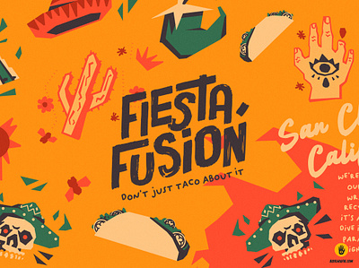 Fiesta Fusion branding design graphic design illustration logo typography