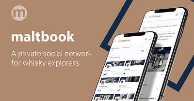 Maltbook.com - Whisky Social Media Platform app branding design luxury maltbook whisky