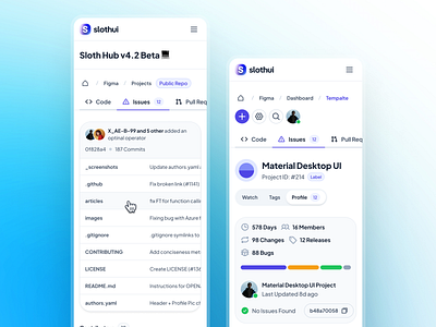 slothUI - World's Laziest Design System - Repository Mobile App clean code repository design system figma gradient ios app minimal mobile mobile app mobile ui modern repository repository app repository mobile repository ui slothui soft ui ui design ui kit