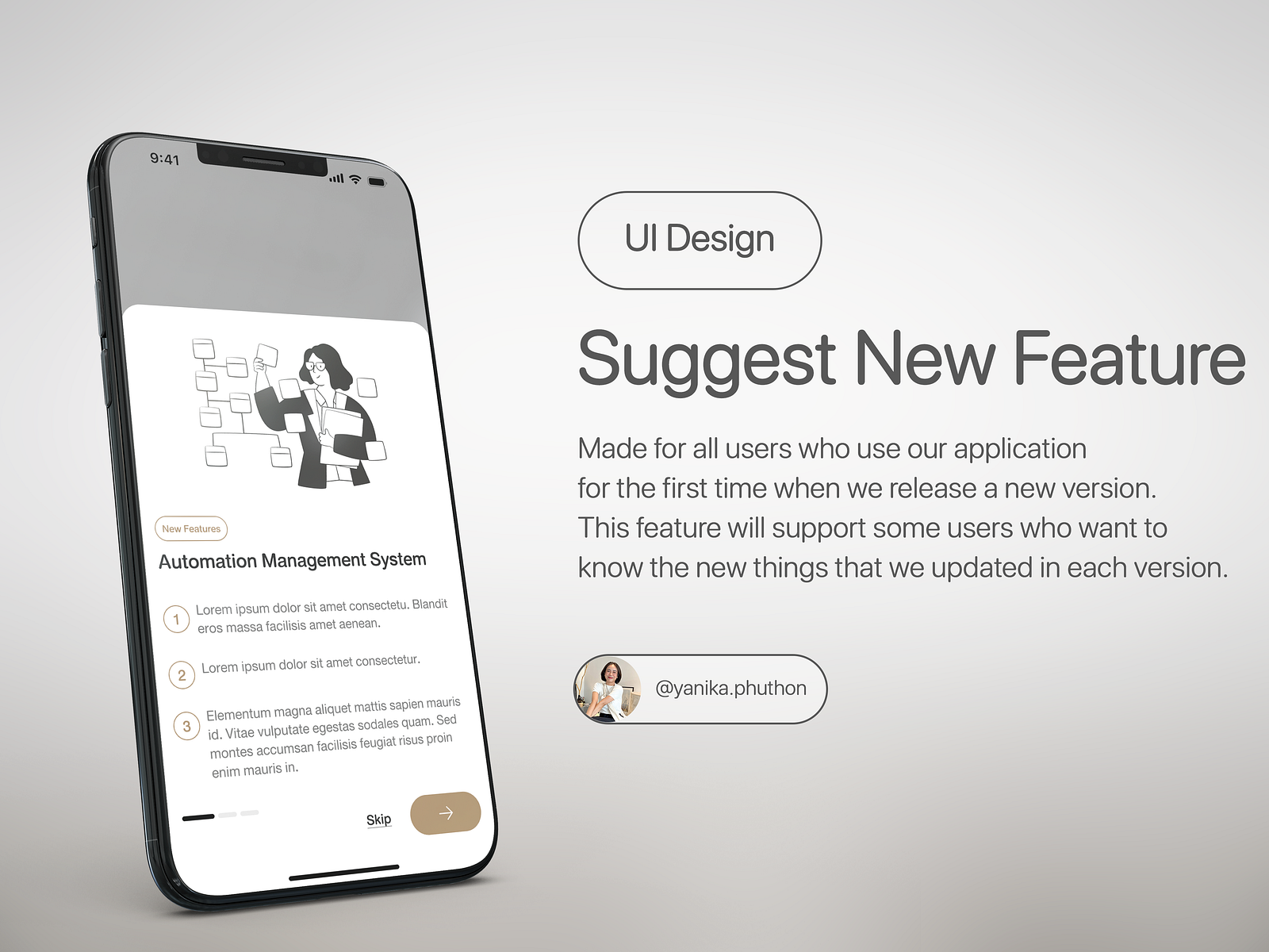 Pop-up "Suggest New Feature" UI Design by Ddearz on Dribbble