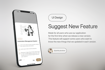 Pop-up "Suggest New Feature" UI Design suggest suggest feature suggestion ui ui design