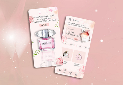 Perfume ecommerce graphic design ui