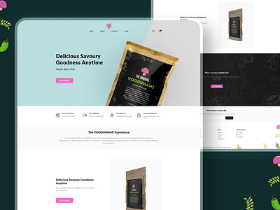 Voodumami - Food Website branding food food package food website design landing page snacks ui ui design uiux user center