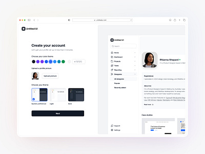 Create your account — Untitled UI create account figma figma ui kit form log in login minimal onboarding product design sign in sign up signin signup ui design user interface
