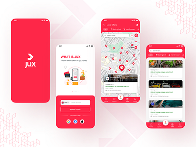 JUX - Wallet App UI/UX Design animation app design branding figma app logo prototyping ui ux vector wallet