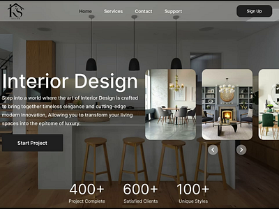 KS Decor Concept Animated Landing Page animation ui