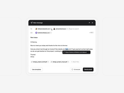 New message — Untitled UI attachment email email client figma figma ui kit gmail message modal minimal modal new message product design rich text text formatting ui ui design user interface user interface design