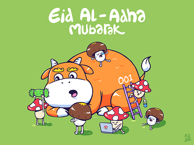 Eid Al Adha Mubarak 🐑🕋 adobe adobe illustrator art artist cartoon character character design concept art dailyi illustration digital art digital drawing eid eidaladha iduladha illustration mushroom muslim sketching vector visual art